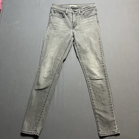 LEVI'S Womens 311 Shaping Skinny Jeans W28 Grey Cotton - Picture 2 of 7
